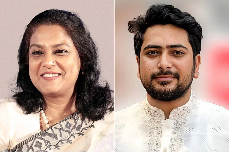 Interim government advisors Syeda Rizwana Hasan and Nahid Islam